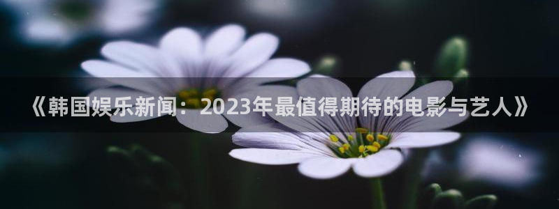 《韩国娱乐新闻：2023年最值得期待的电影与艺人》